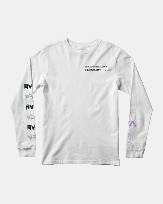 Wire Frame Long Sleeve Tee - White