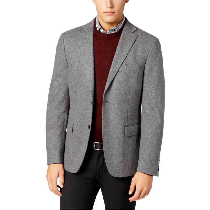 Modern Casuals Ryan Seacrest Mens Slim-Fit Two Button Blazer Jacket, Grey, 40 Long