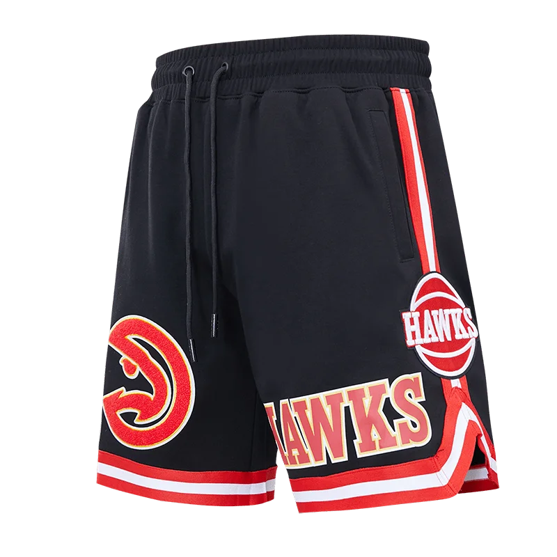 Smart Casual NBA ATLANTA HAWKS CLASSIC CHENILLE MEN'S SHORT (BLACK)
