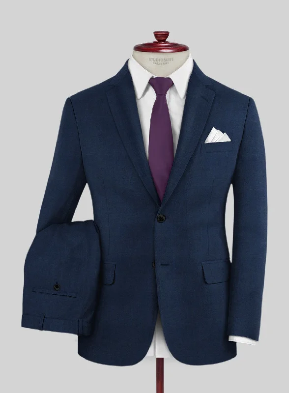 Soft Layers Fresco Mine Blue Wool Suit