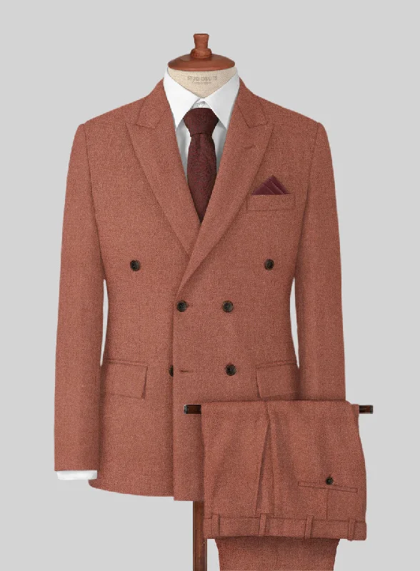 Sports Pants Naples Dark Salmon Pink Tweed Suit