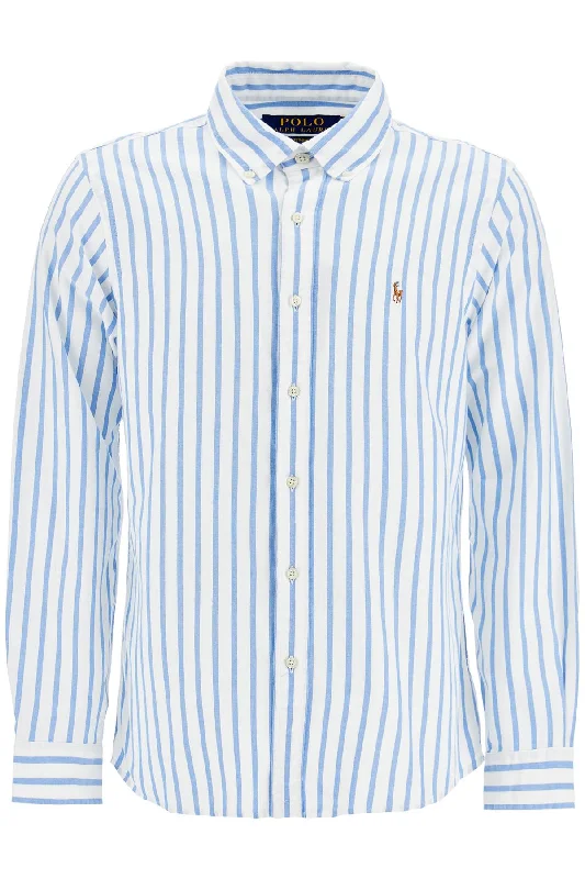 Everyday Comfort Polo Ralph Lauren Men's Custom Fit Shirt In Striped Oxford