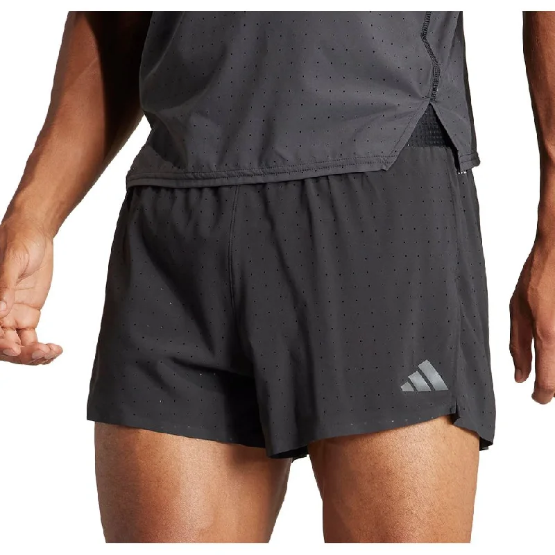 Easygoing Fashion adidas Adizero Mens Split Running Shorts - Black