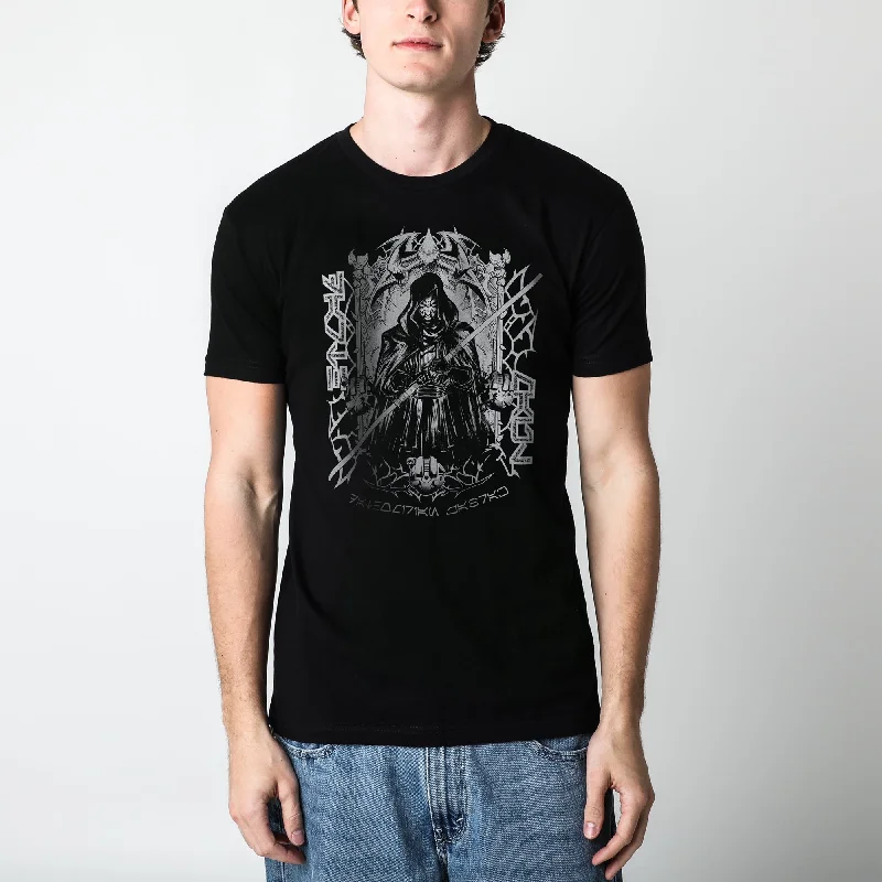 Darth Maul Framed Black and White Image Black Tee