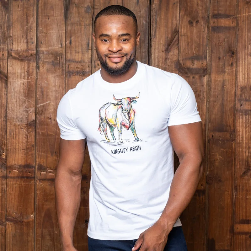 Sporty Suits Pop Art Bull Crew Tee Pelican