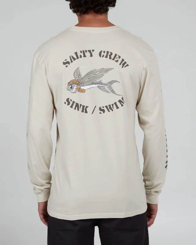 Retro Style Kamikaze Premium L/S Tee - Bone