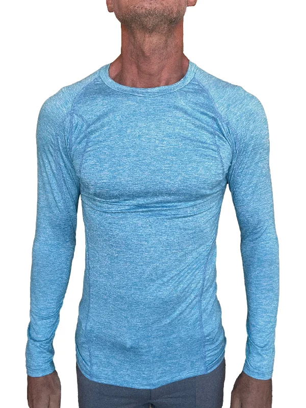 Designer Raglan Crew-Neck Tee - Long Sleeve (Solid Coral Shelf)