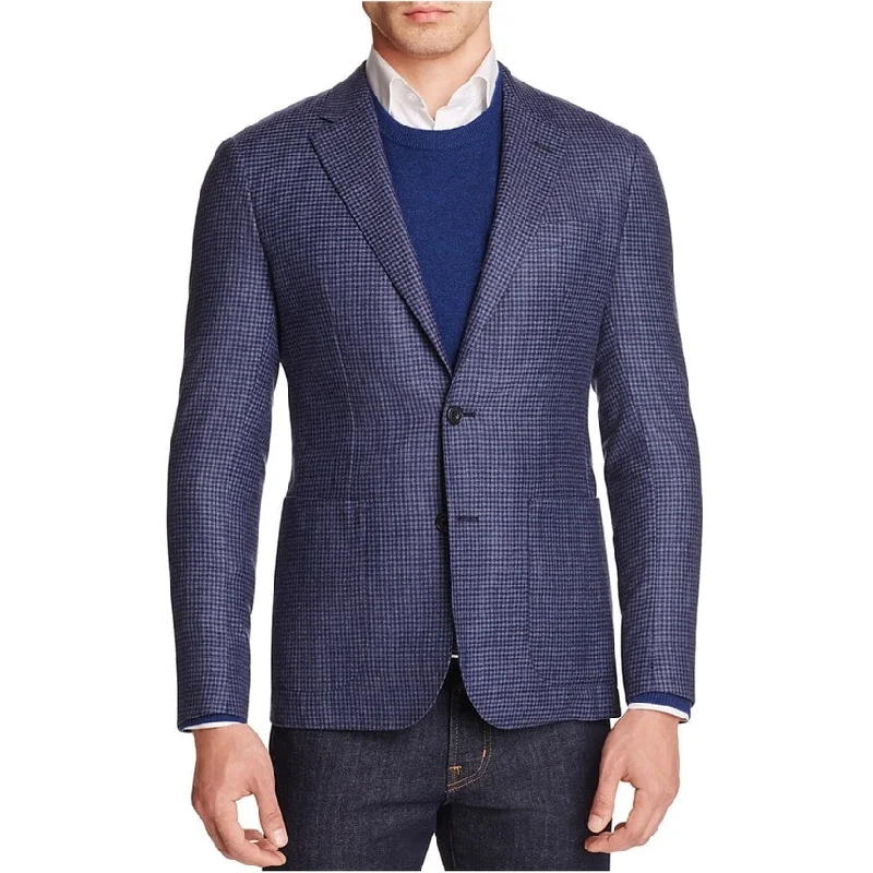 Hardy Amies Mens Wool Two Button Blazer Jacket