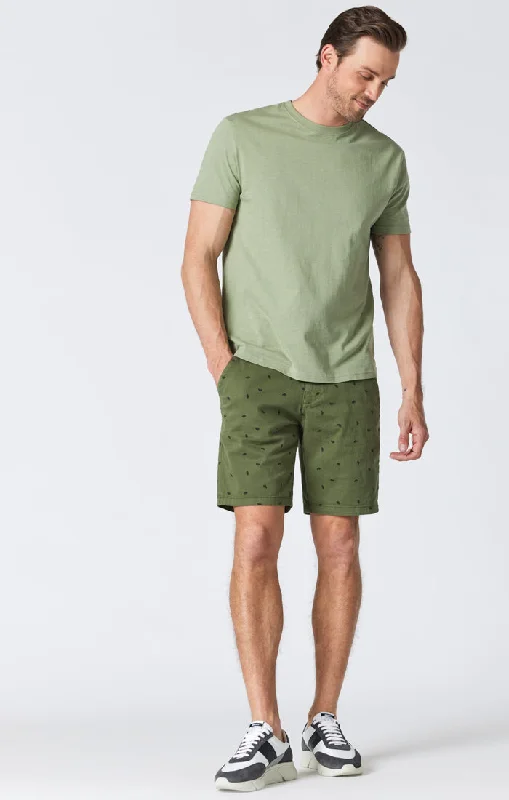 JACOB SHORTS IN OLIVINE TWILL