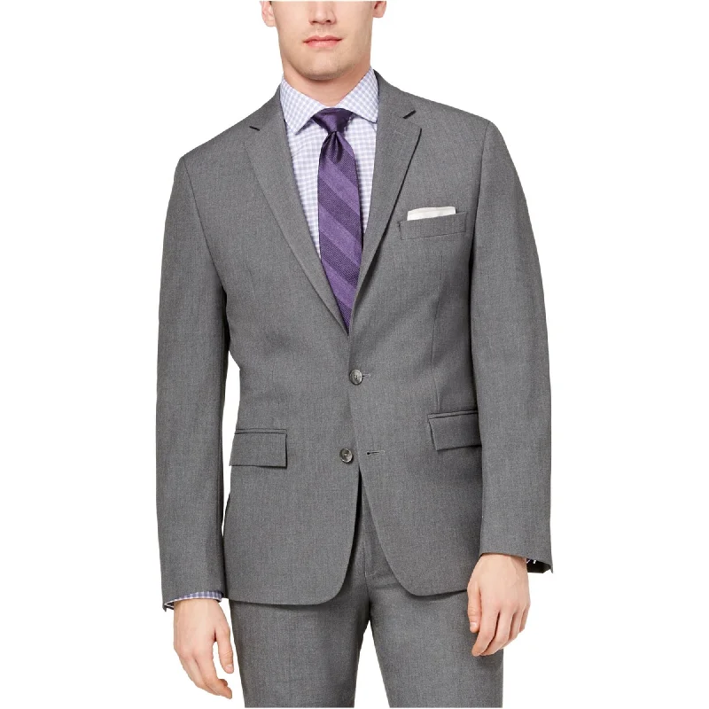 Ryan Seacrest Mens Ultimate Modern Fit Two Button Blazer Jacket, Grey, 42 Regular