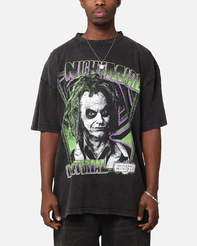 Versatile Style Goat Crew X Beetlejuice Beetlejuice 2 Vintage T-Shirt Black Acidwash