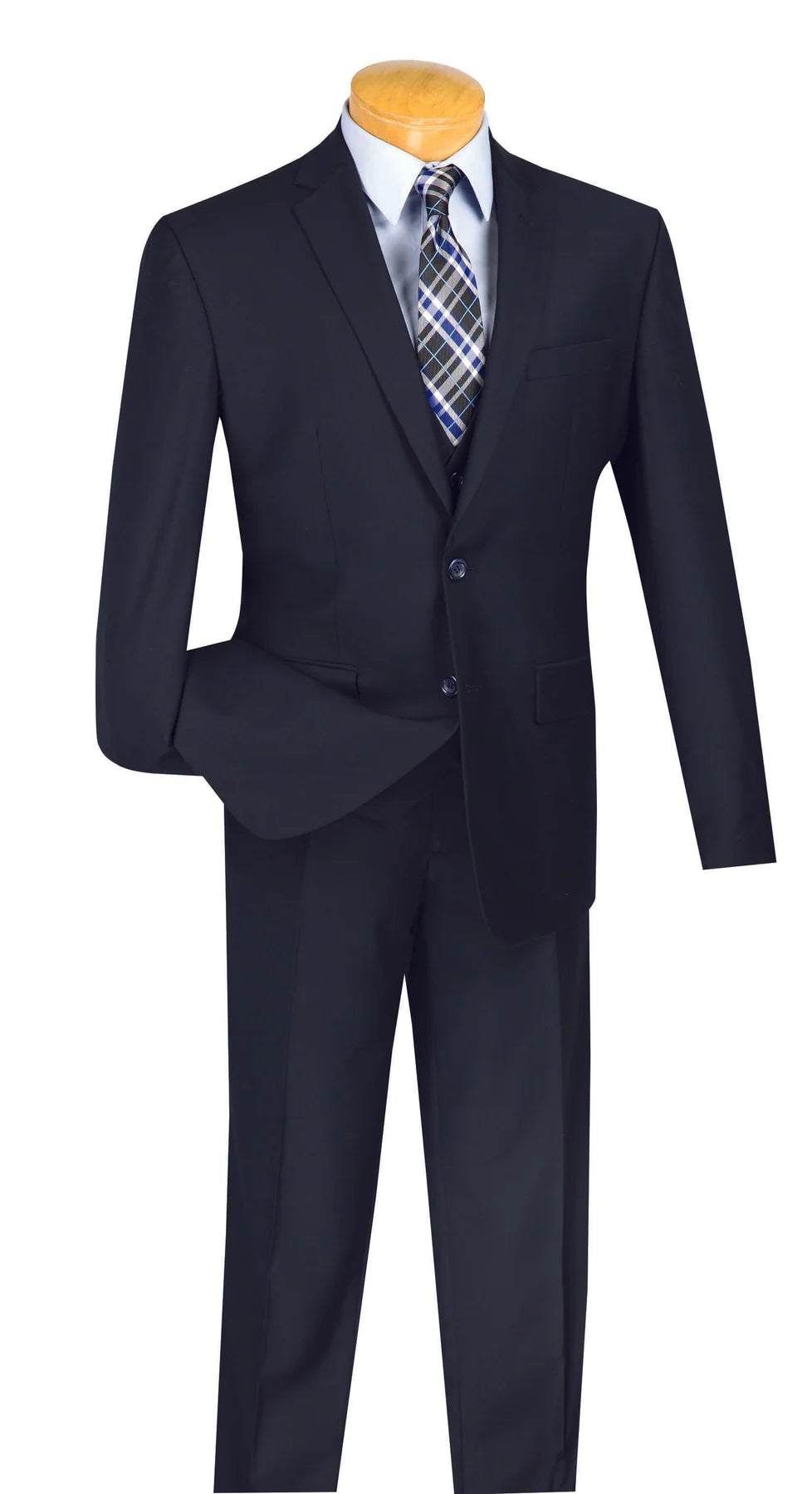 Formalita Collection: Men's Single Breasted 2-Button Slim Fit Suit In Navy