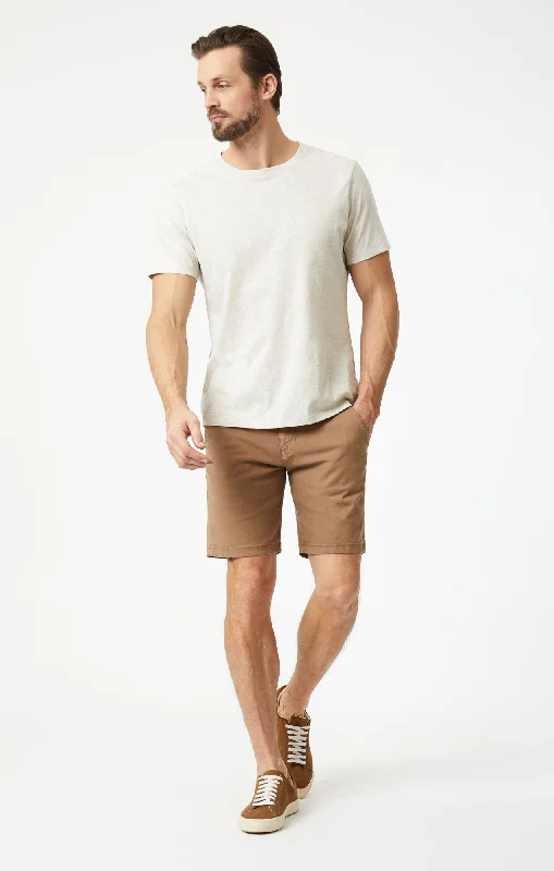 JACOB SHORTS IN TIGER'S EYE LUXE TWILL