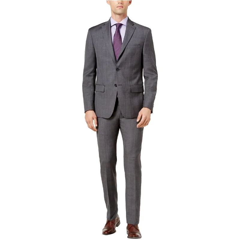 DKNY Mens Slim-Fit Two Button Blazer Jacket, Grey, 44 Regular