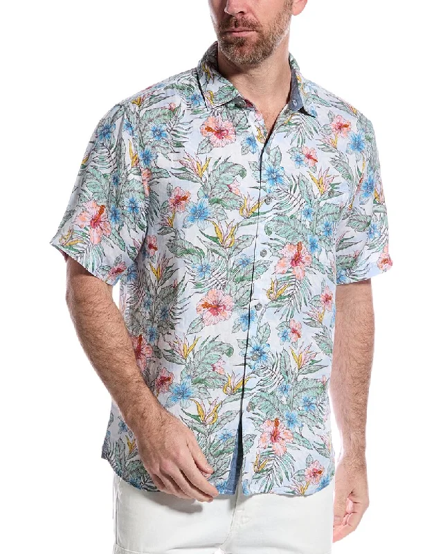 Weekend Outfits Tommy Bahama Sand Linen-Blend Sketch Gardens Shirt