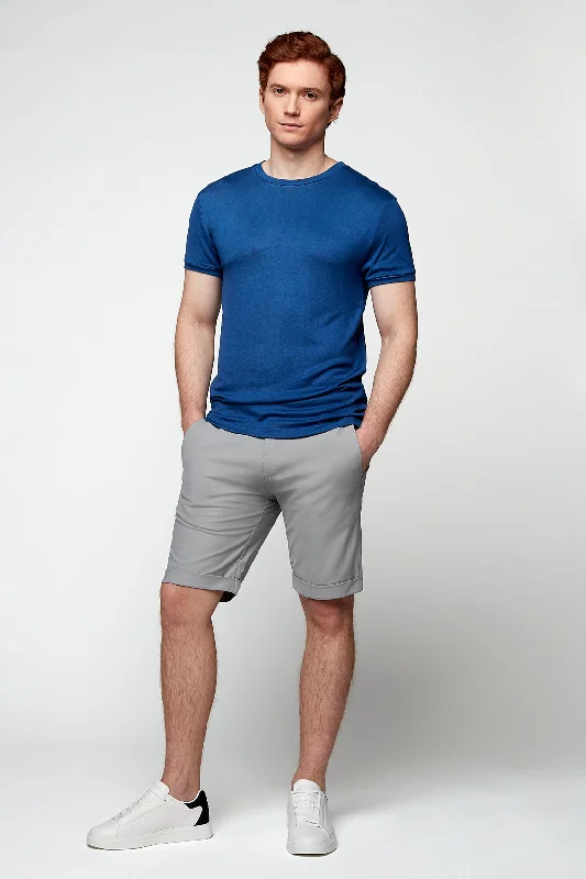 Classic Casual BILLY - Elastic Waist Roll Up Shorts - Light Grey