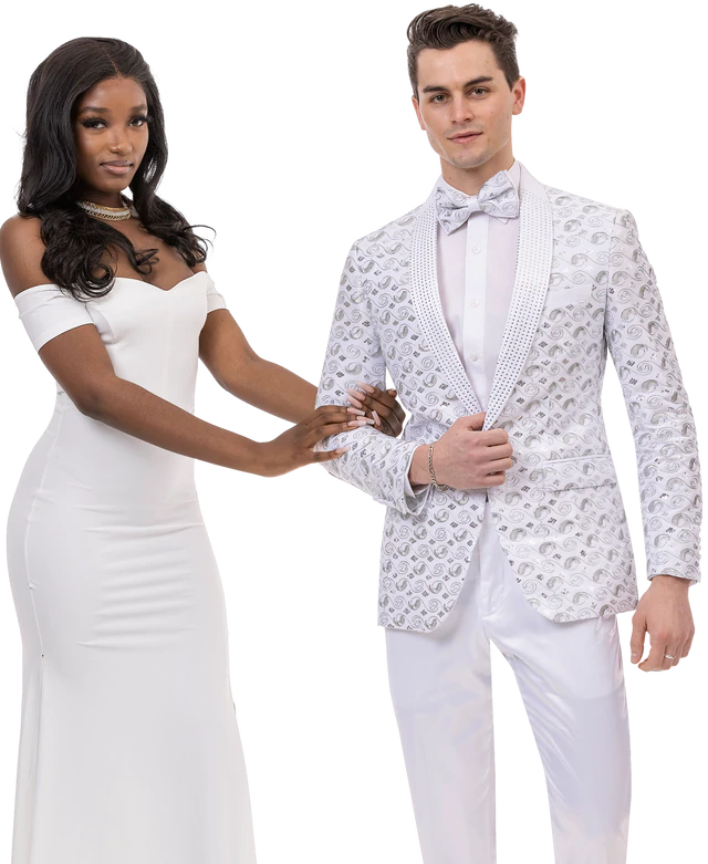 Cozy Sweatshirts White Embroidery & Sequins Fashion Blazer J150