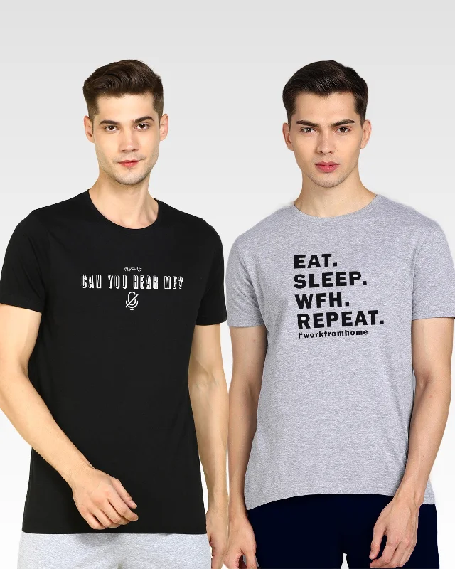 Everyday Essentials Mens Printed Combo TShirt - 2pcs Pack