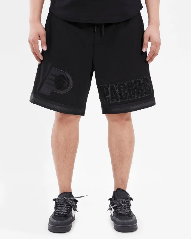 Classic Casual NBA INDIANA PACERS TRIPLE BLACK MEN'S SHORT (TRIPLE BLACK)