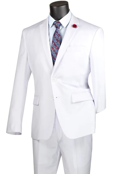 Easygoing Fashion Marquis Collection: Regular Fit 2 Piece Suit In White