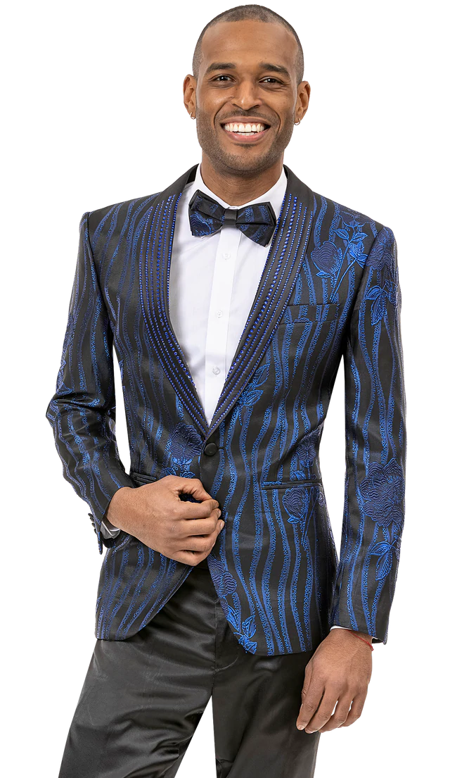 Soft Layers Royal Floral Print Fashion Blazer J153