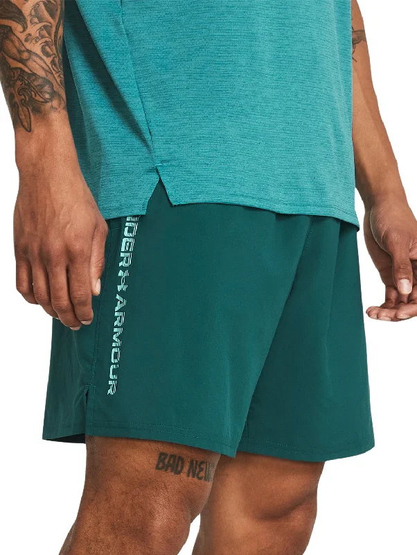 Functional Wear Under Armour Tech Woven Wordmark Mens Training Shorts - Green