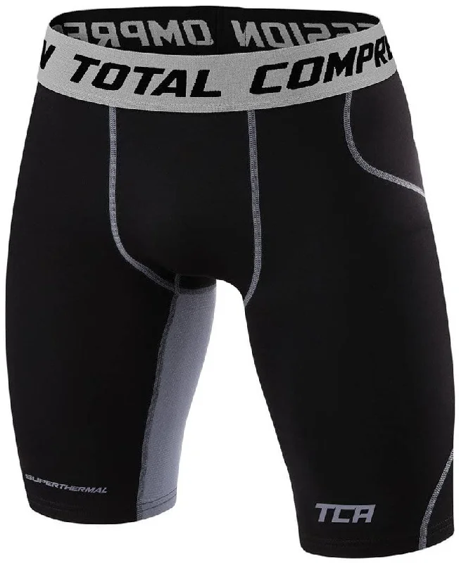 Comfortable Shoes TCA SuperThermal Compression Mens Short Running Tights - Black