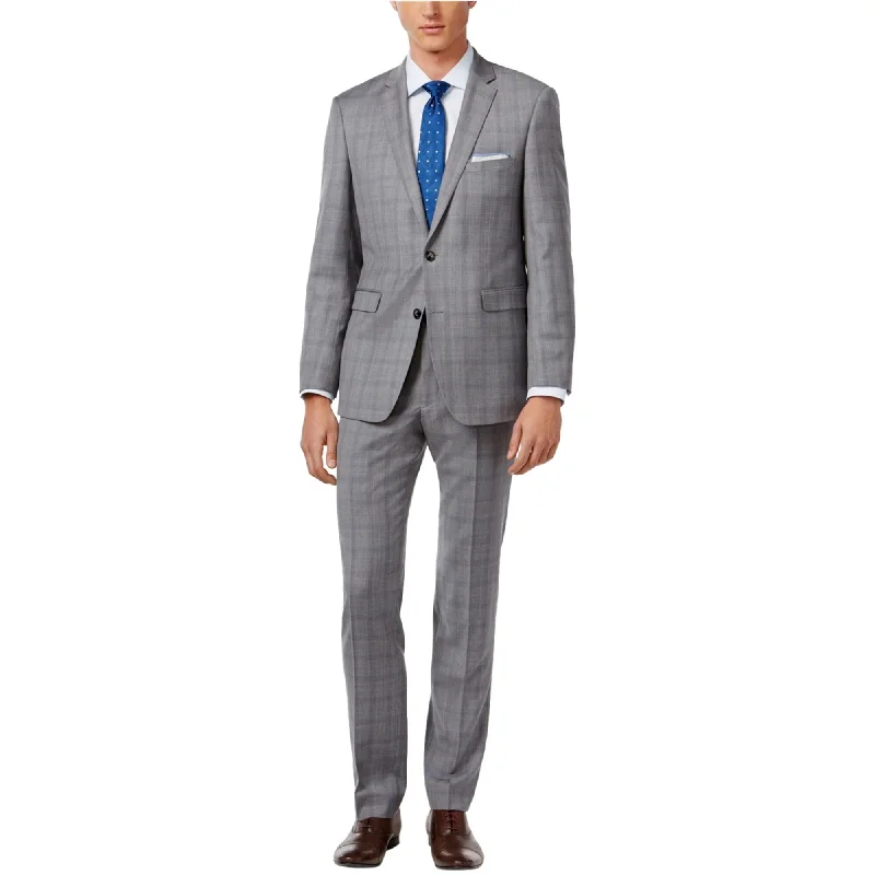 Cozy Fit Vince Camuto Mens 2 Piece Windowpane Formal Tuxedo, Grey, 44 Long / 37W x 40L Cozy Fit Vince Camuto Mens 2 Piece Windowpane Formal Tuxedo, Grey, 44 Long / 37W x 40L