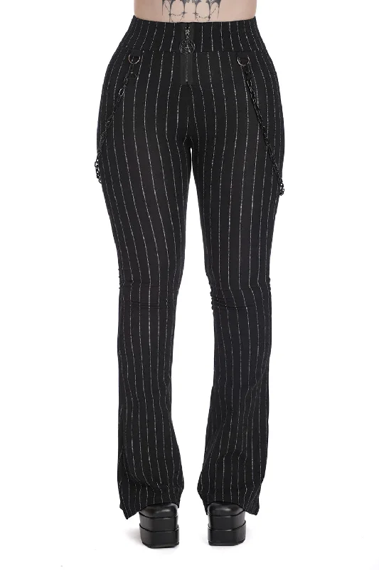 Soft Layers Charcoal Chic Flare Trousers
