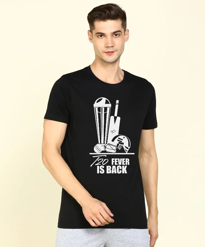 All-Day Wear Mens halfsleeve cricket printed t-shirt