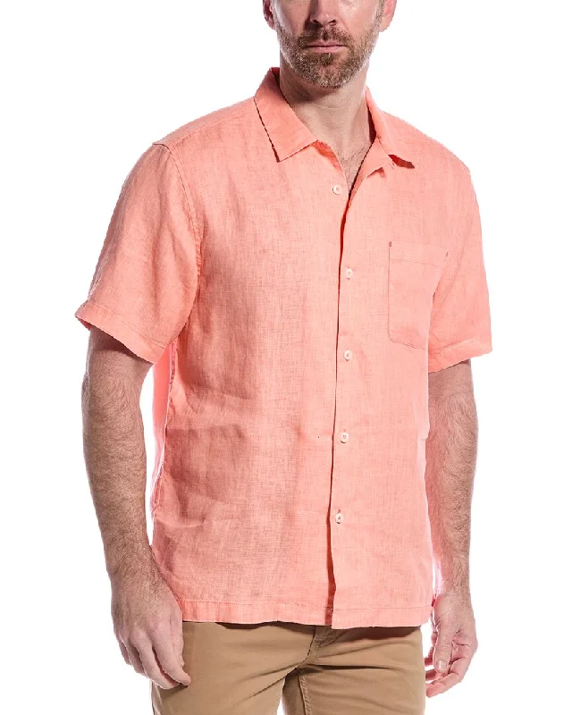 Casual Essentials Tommy Bahama Linen Sea Glass Camp Woven Shirt