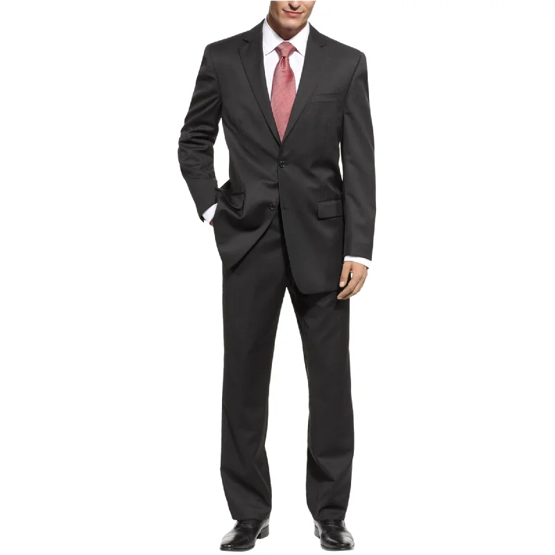Modern Apparel Michael Kors Mens Solid Black Two Button Formal Suit, Black, 40 / 32W x UnfinishedL Modern Apparel Michael Kors Mens Solid Black Two Button Formal Suit, Black, 40 / 32W x UnfinishedL