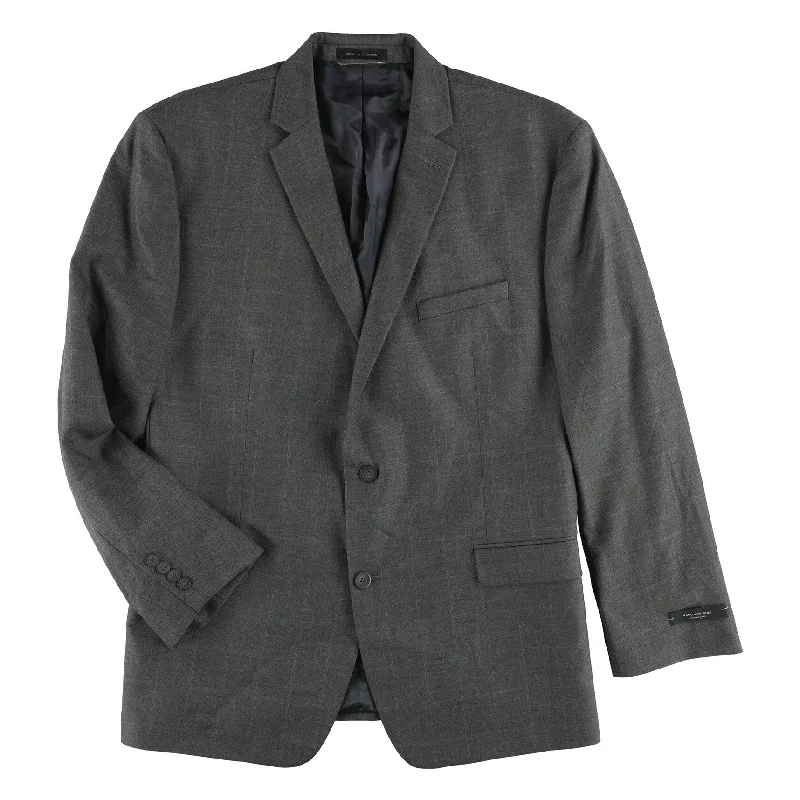 Comfy Apparel Marc New York Mens Windowpane Two Button Blazer Jacket