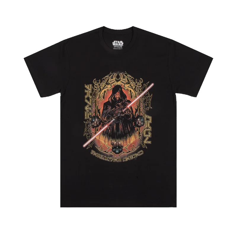 Smart Casual Wear Darth Maul Black Tee