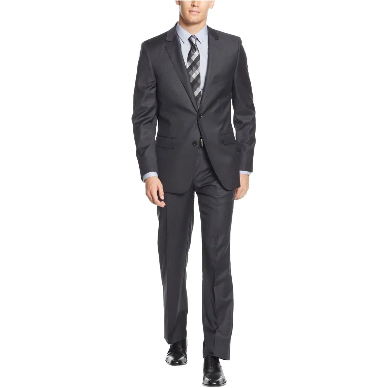 Fashion Basics DKNY Mens Extra Slim Fit Two Button Blazer Jacket, Grey, 40 Long