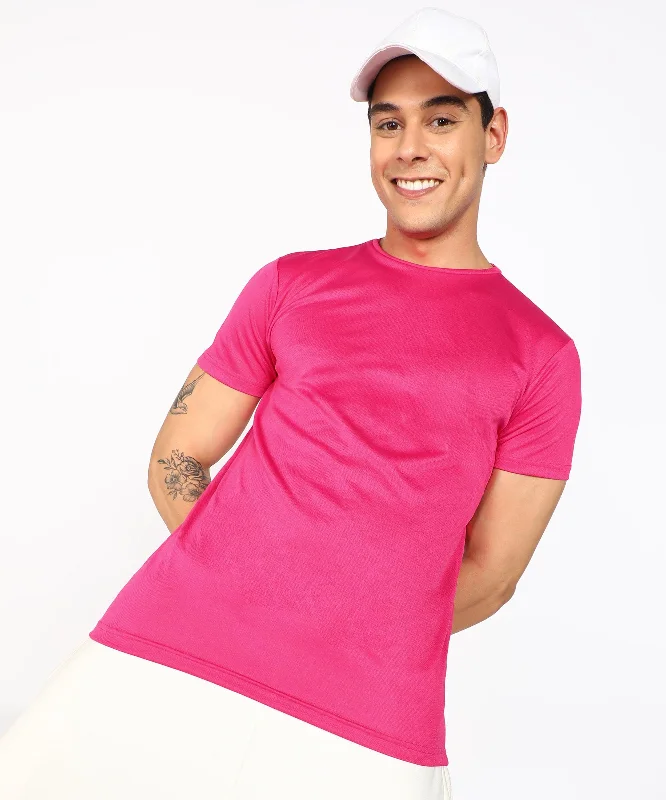 Modern Apparel Mens Dry-Fit Sports T.shirt (Pink)