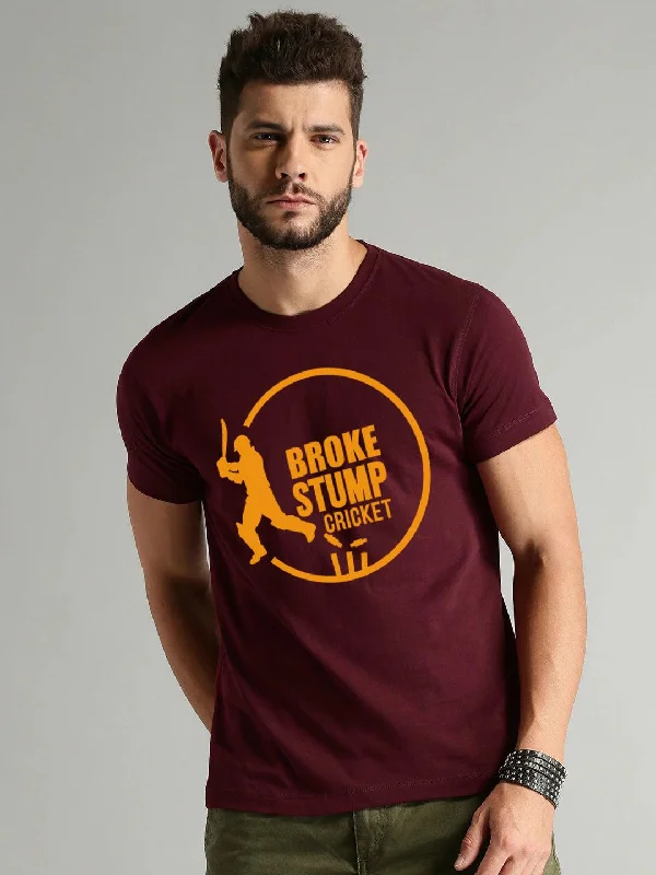 Sporty Styles Mens Halfsleeve Cricket printed t-shirt