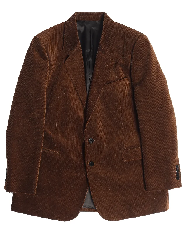 Laid-Back Wear Corduroy Blazer Jacket