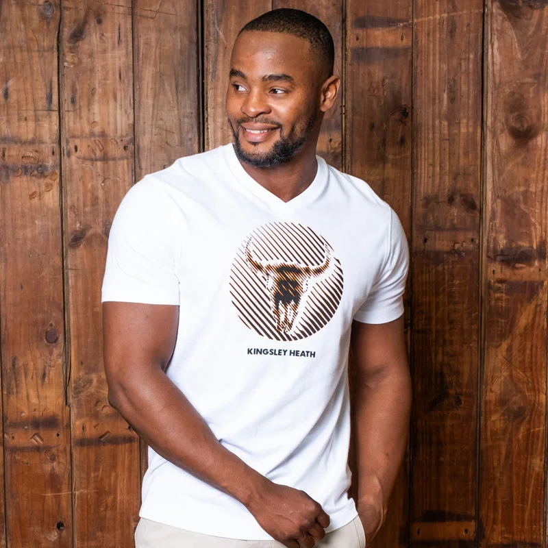 Outdoor Wear Shutter Skull V-Neck Tee Pelican