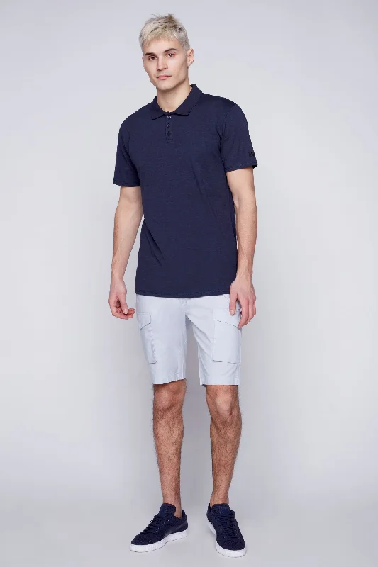 Urban Gear PRESLEY - Zip Front  Cargo Shorts - Frost Blue