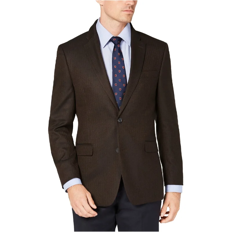 Relaxed Wardrobe Tommy Hilfiger Mens Trevor Two Button Blazer Jacket, Brown, 40 Long Relaxed Wardrobe Tommy Hilfiger Mens Trevor Two Button Blazer Jacket, Brown, 40 Long