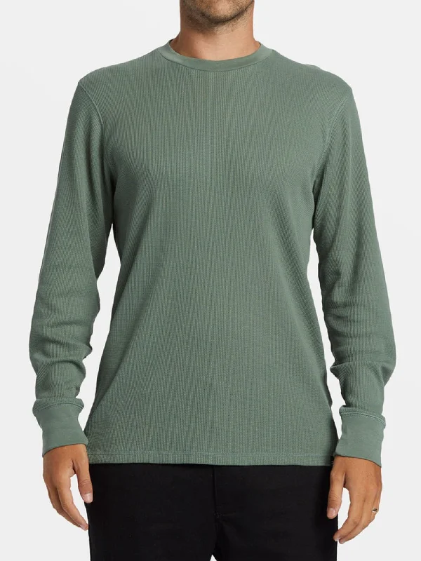 Relaxed Fit Essential Thermal Long Sleeve T-Shirt