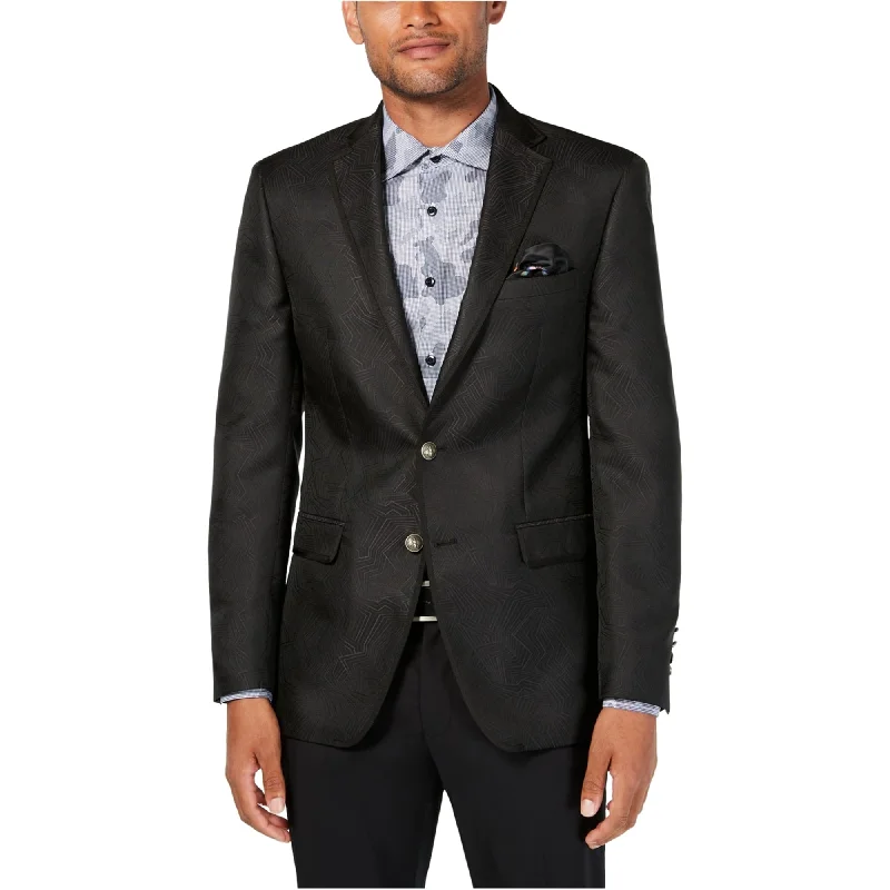 Tallia Mens Geometric Two Button Blazer Jacket