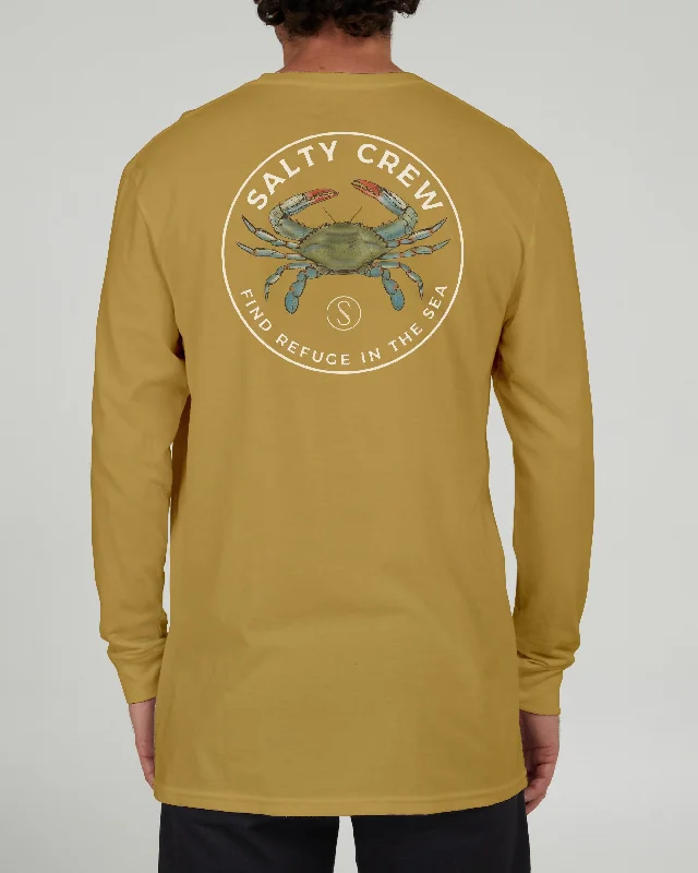 Soft T-Shirts Blue Crabber Premium L/S Tee - Mustard