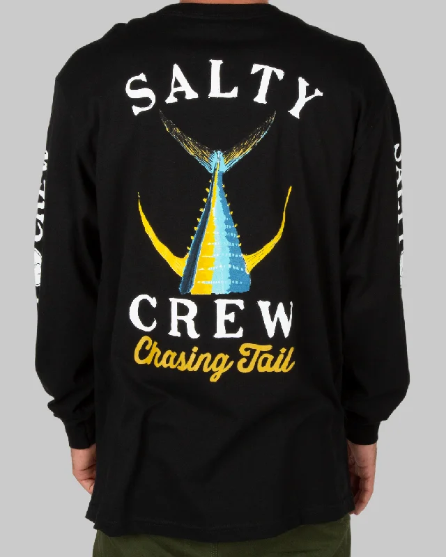 Relaxed Wear Tailed Standard L/S Tee - Black