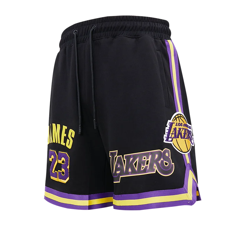 Effortless Style NBA LOS ANGELES LAKERS JAMES PRO TEAM MEN'S SHORT (BLACK)