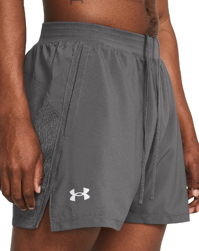 Functional Wear Under Armour Launch 5 Inch Mens Running Shorts - Grey