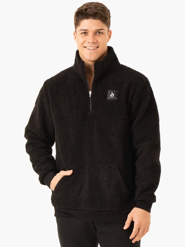 Everyday Comfort Vital Polar Fleece Half Zip - Black