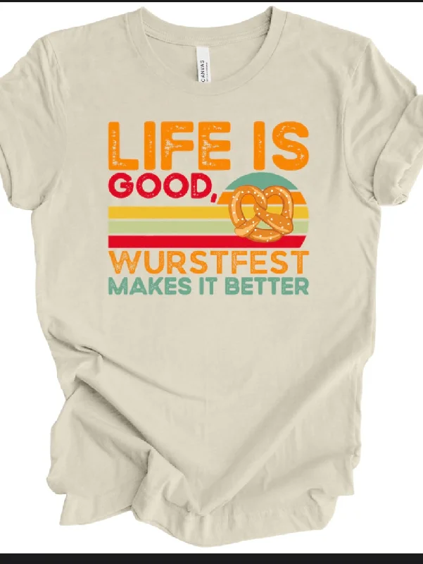 Laid-Back Style Life is Good w/ Pretzel T-Shirt