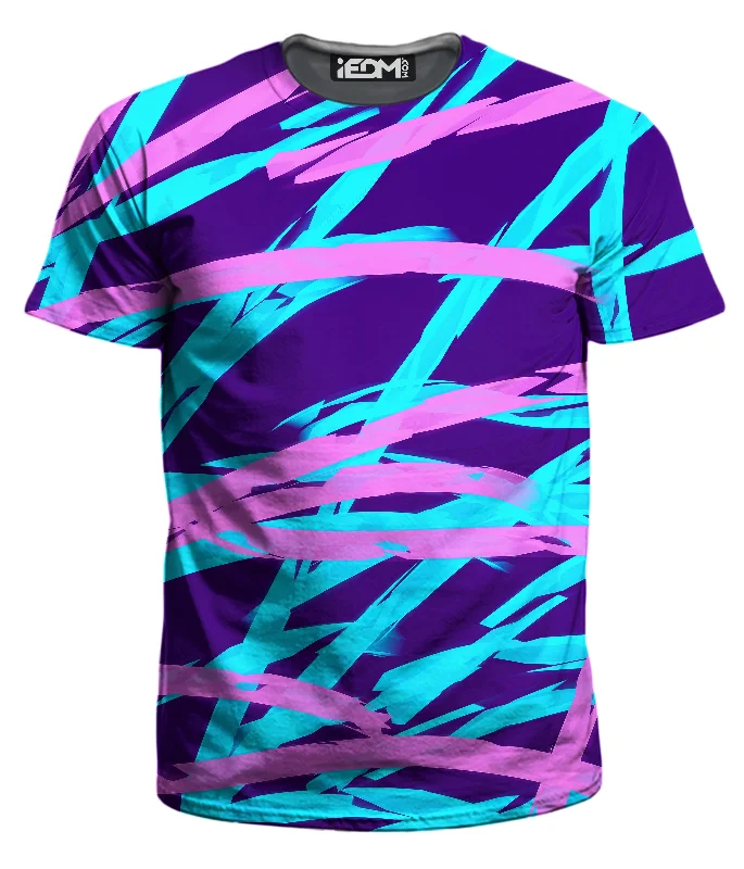 Cozy Fit Purple and Blue Rave Abstract Men's T-Shirt